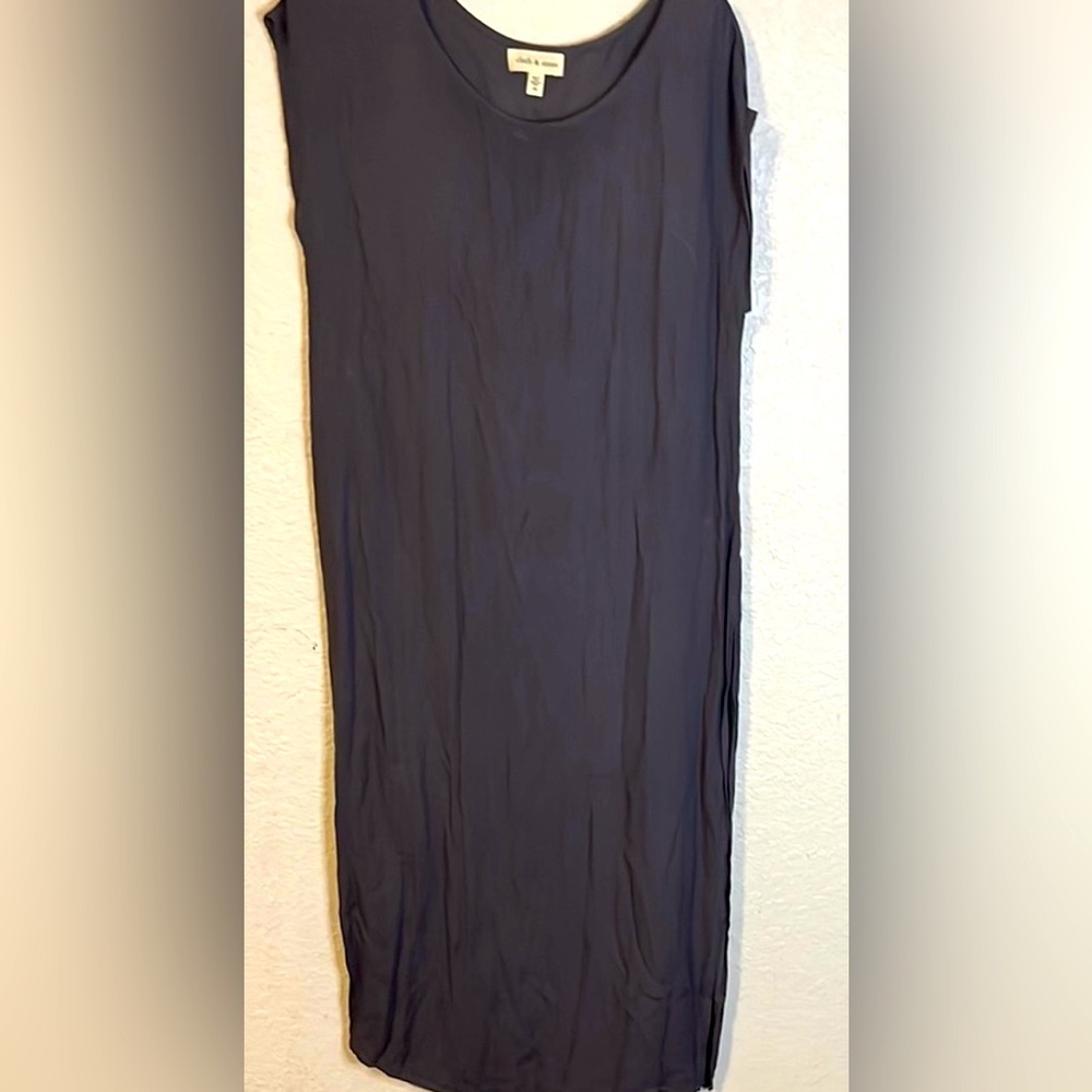 Cloth & Stone Gray Sleeveless Sheath Maxi Dress